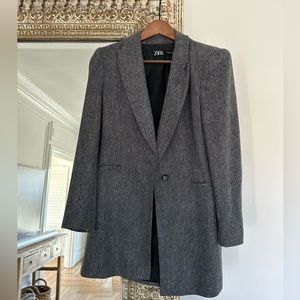 Wool Blazer, Gray